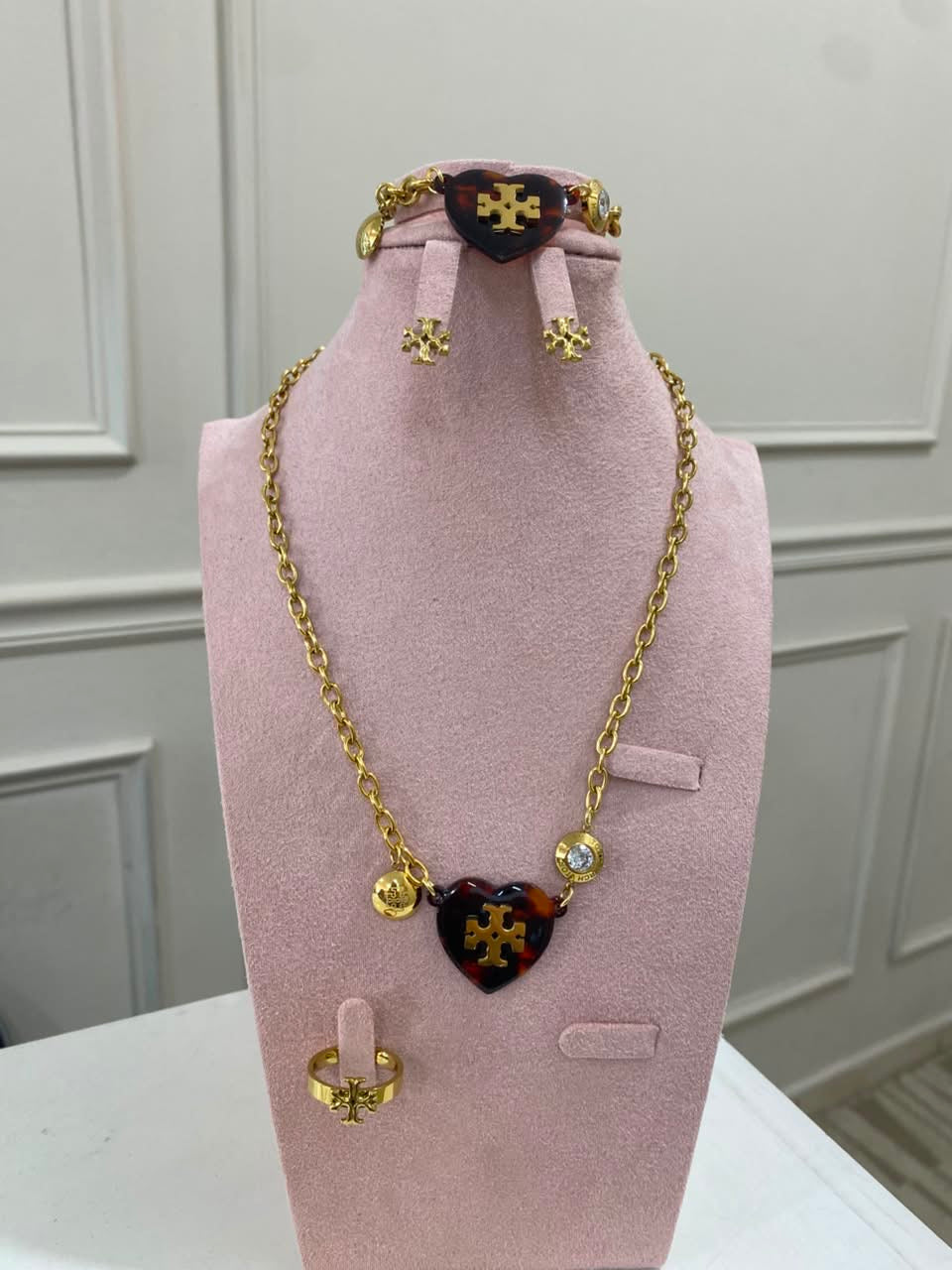 Set Tory Corazón Carey 4 piezas