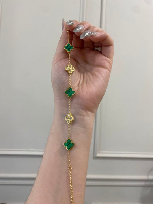 Pulsera vanclef verde piedras