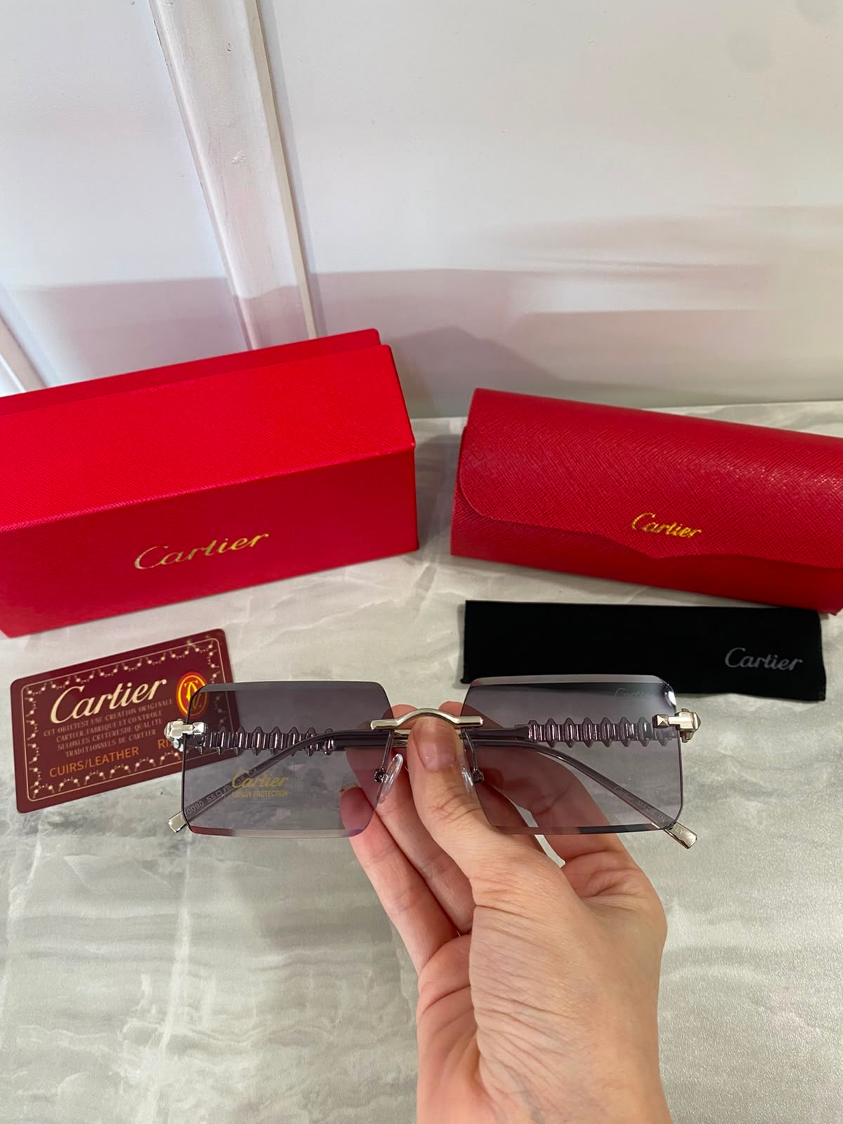 Lentes Cartier - Gris Plata
