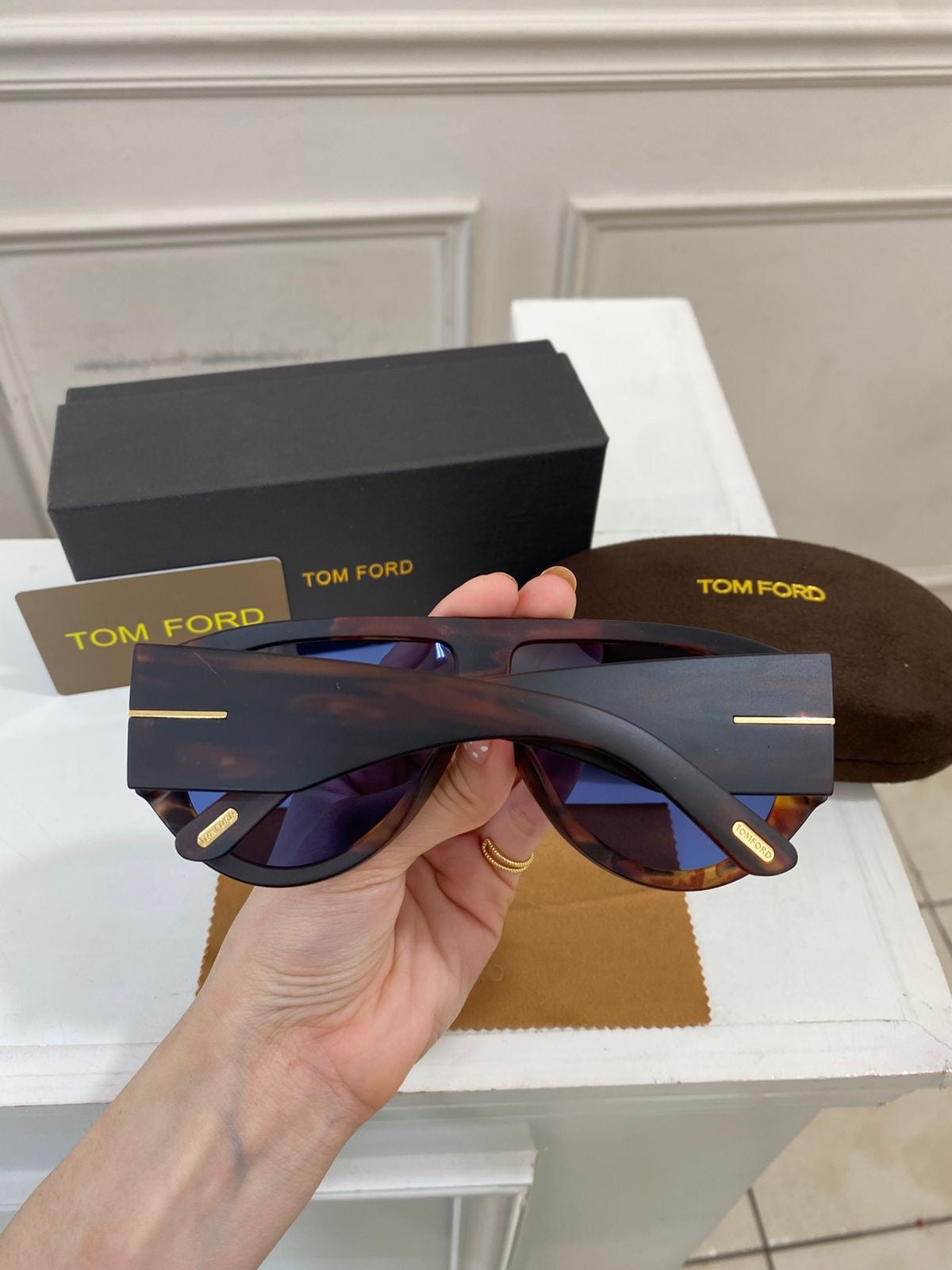 Lentes Tom Ford – Azul animal print