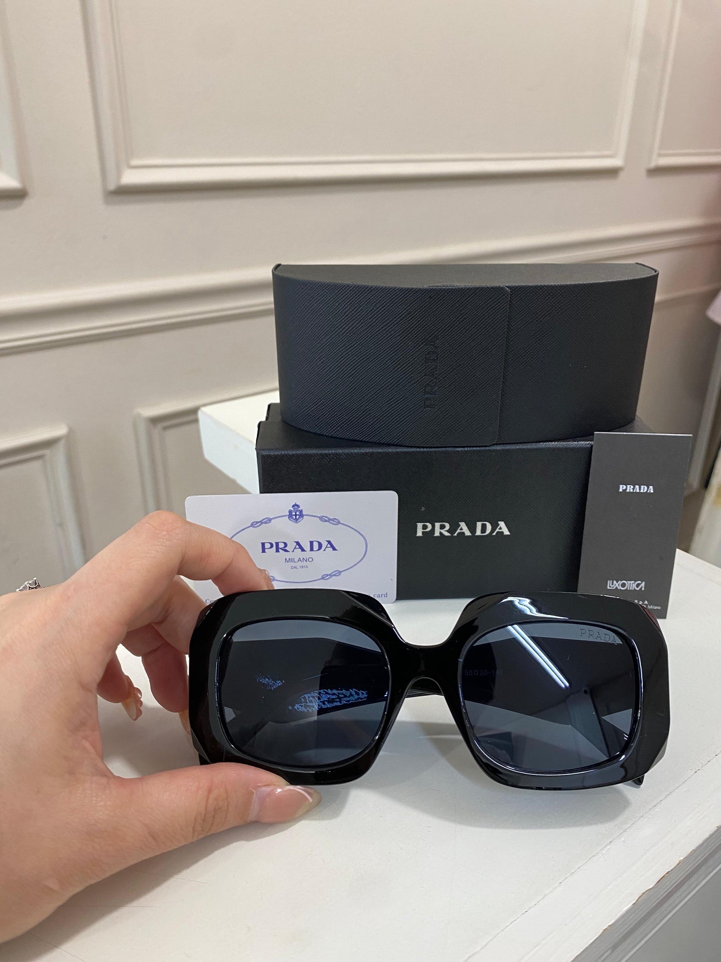 Lente Prada - Cuadrado negro