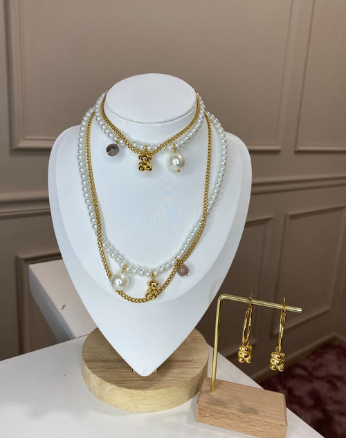 Set Tous 3 piezas perlas
