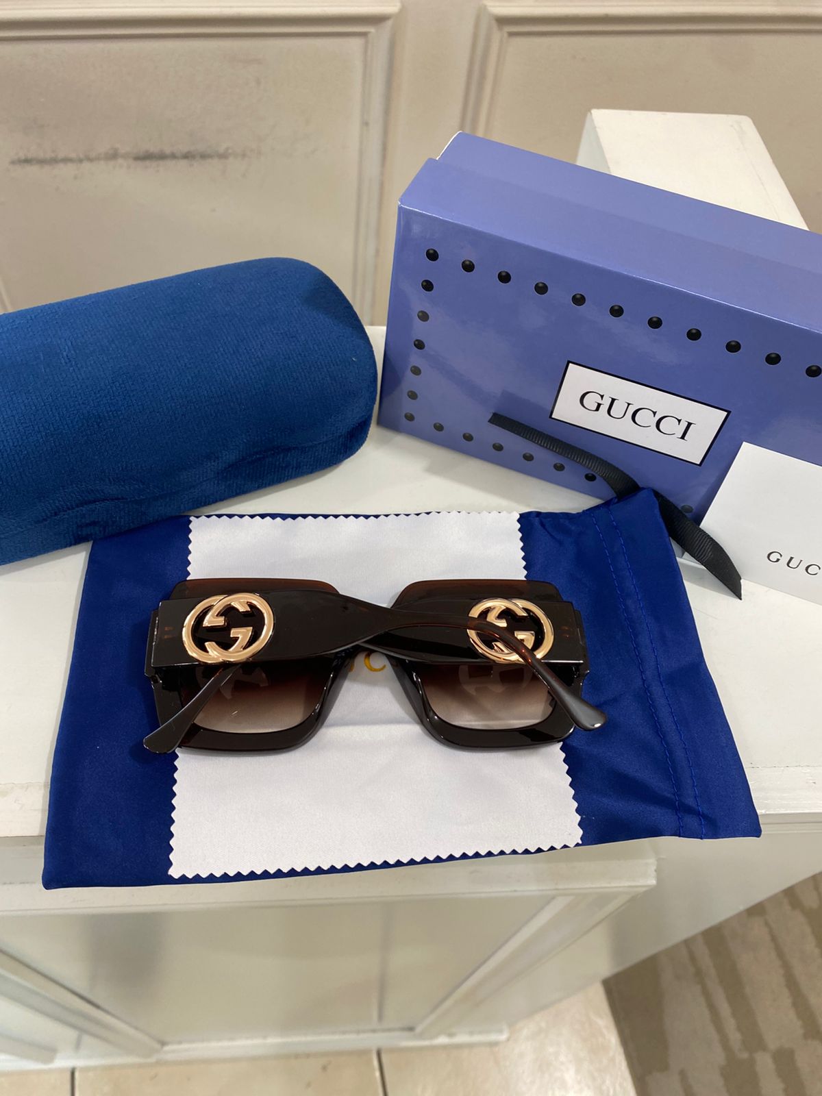 Lentes Gucci - Modelo classico café