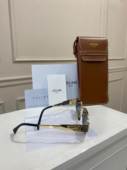 Lentes Celine – Dorado negro rectangular