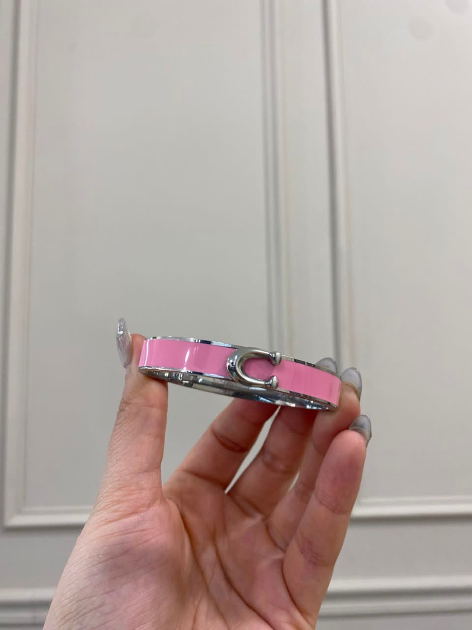 Brazalete - Coach Rosa plata