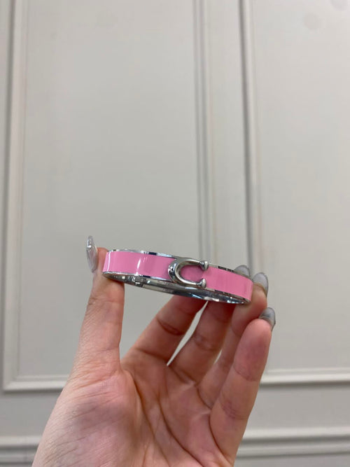 Brazalete - Coach Rosa plata