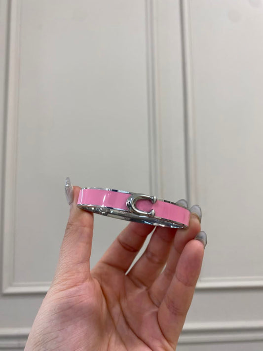 Brazalete - Coach Rosa plata