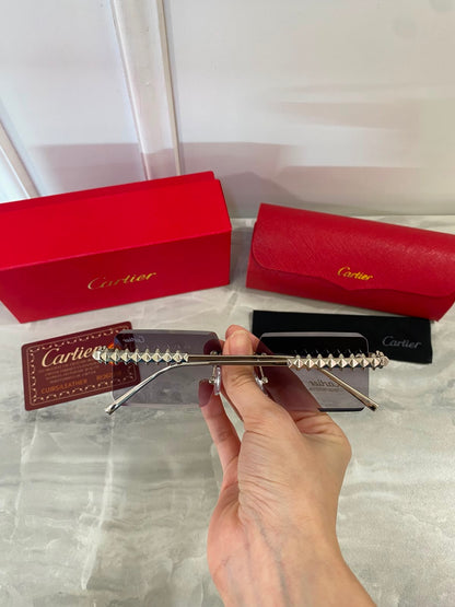 Lentes Cartier - Gris Plata