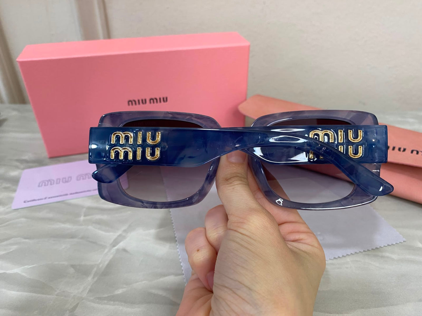 Lentes Miu Miu - Miu Miu California cuadro blue
