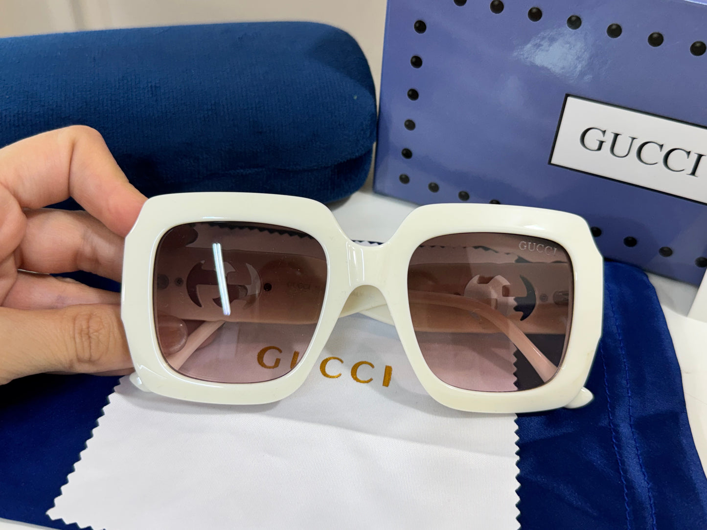 Lentes Gucci - Modelo classico blanco
