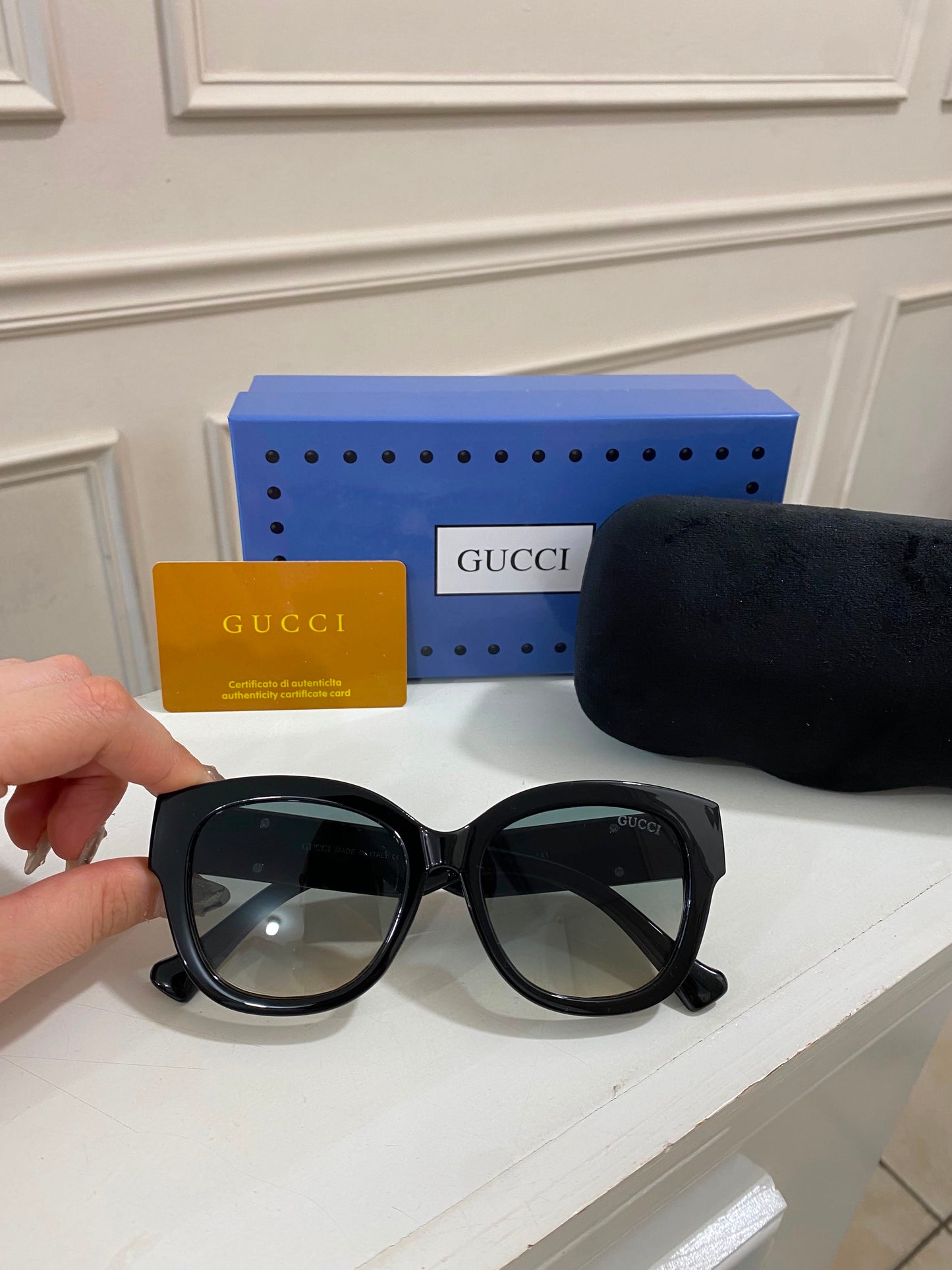 Lentes Gucci - Negro mica clara