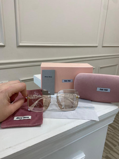 Lentes Miu Miu - Modelo trasparente piedras