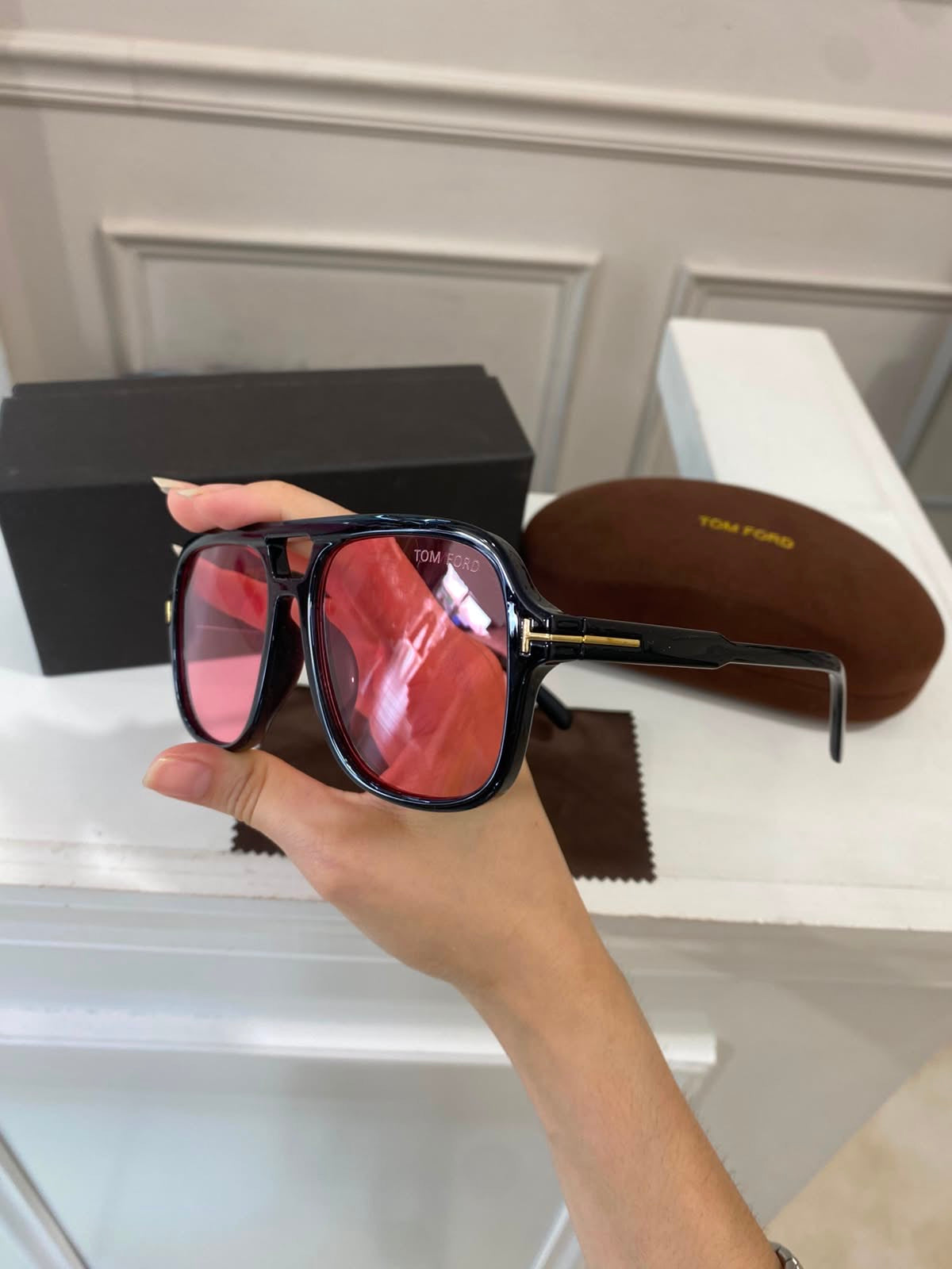 Lentes Tom Ford - Negro Rosa gota