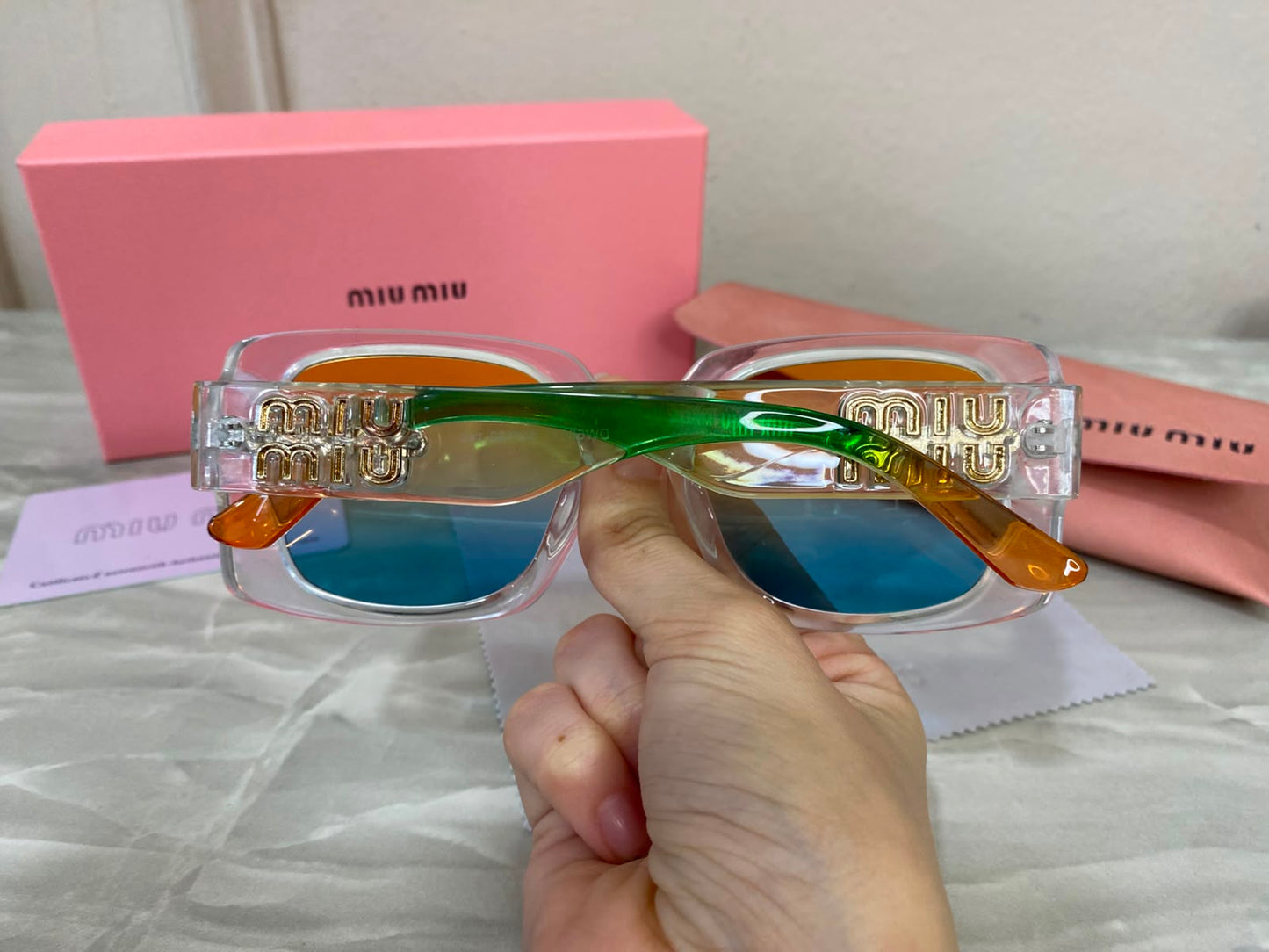 Lentes Miu Miu - Miu Miu California cuadro bicolor