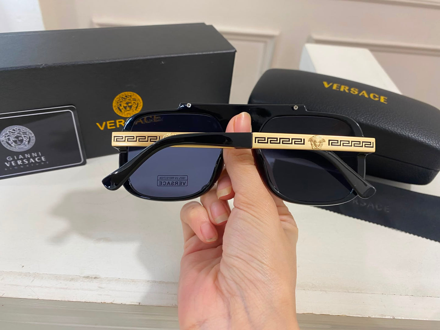 Lentes Versace – Aviator dorado