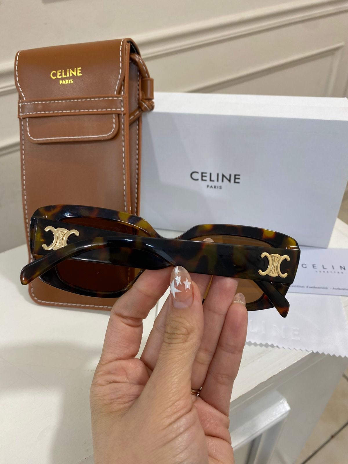 Lentes Celine – Carey Pata Delgada