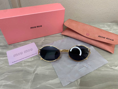 Lentes Miu Miu - Miu Miu Golden Black