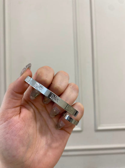Brazalete - Set Dior Plata anillo y pulsera