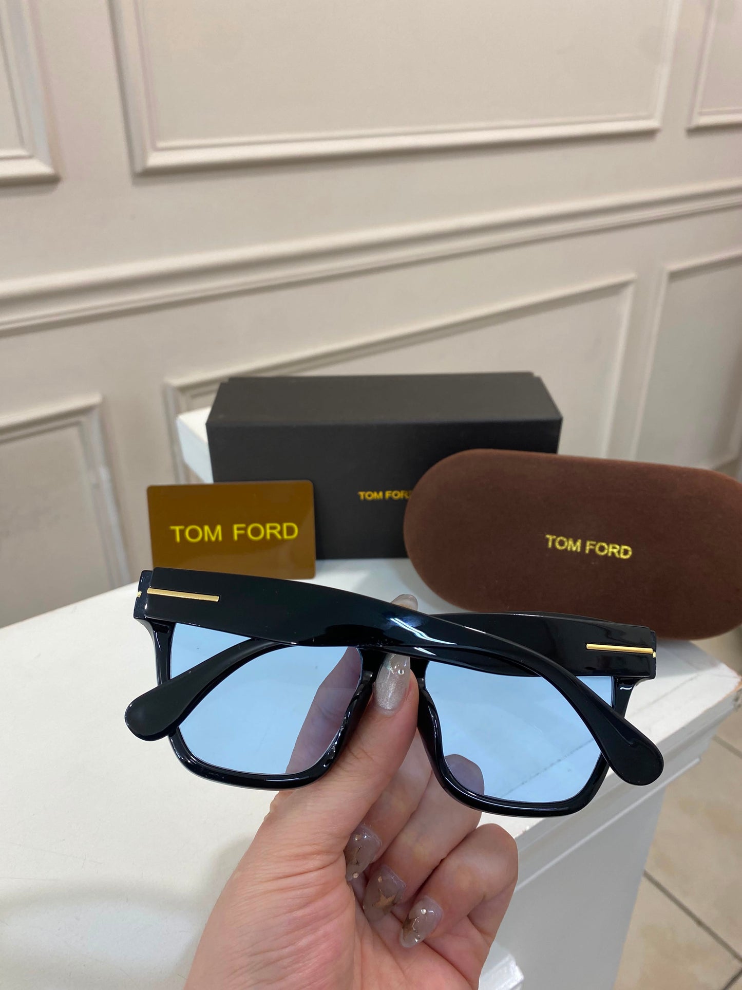 Lentes Tom Ford – Negro azul estilo clásico