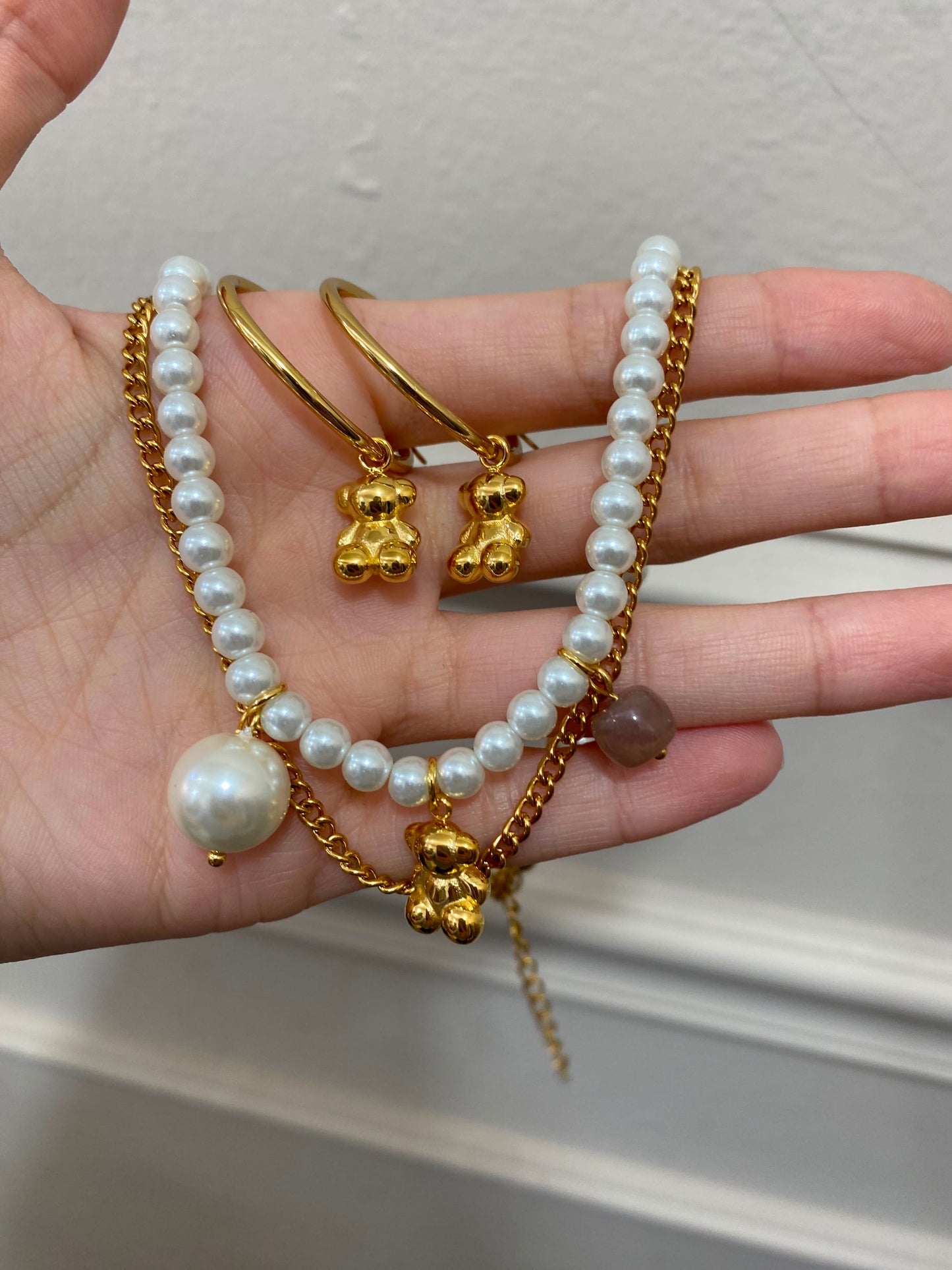 Set Tous 3 piezas perlas