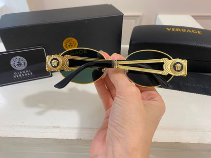 Lentes Versace – óvalo miel dorado