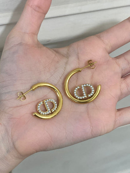 Arete arracada Dior perla