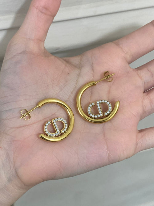 Arete arracada Dior perla