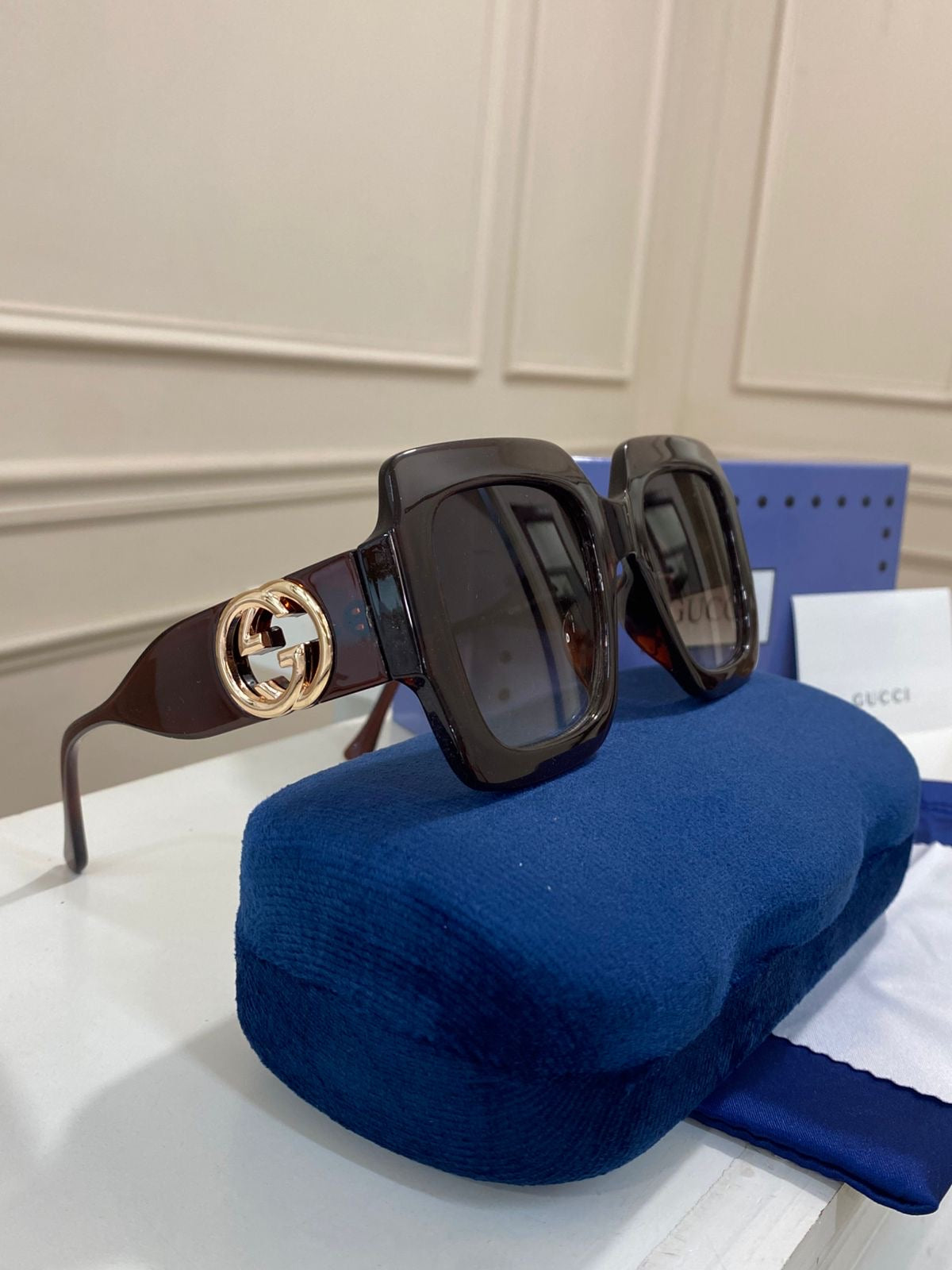 Lentes Gucci - Modelo classico café