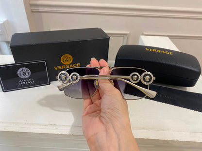Lentes Versace – Aviator metal Silver