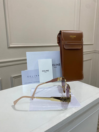 Lentes Celine – Dorado Uva rectangular