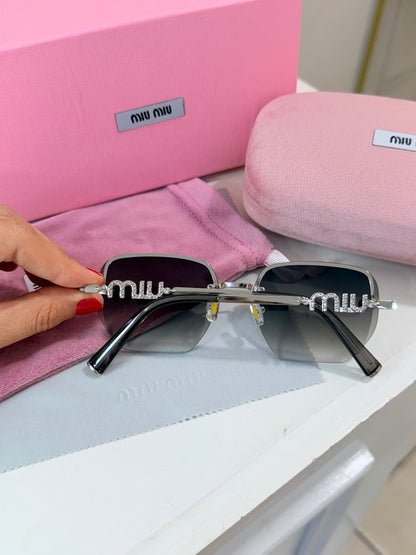 Lentes Miu Miu - Letras Plata