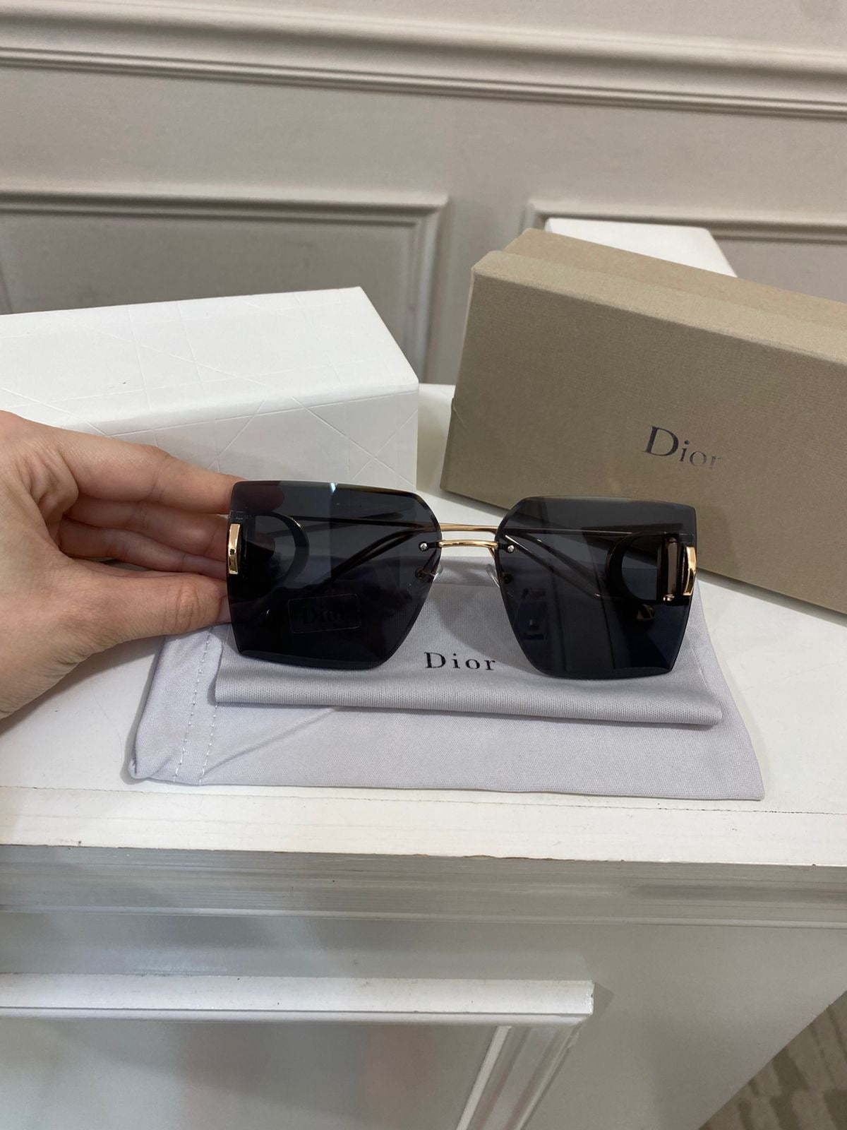 Lentes Dior – Metal Negro Gde