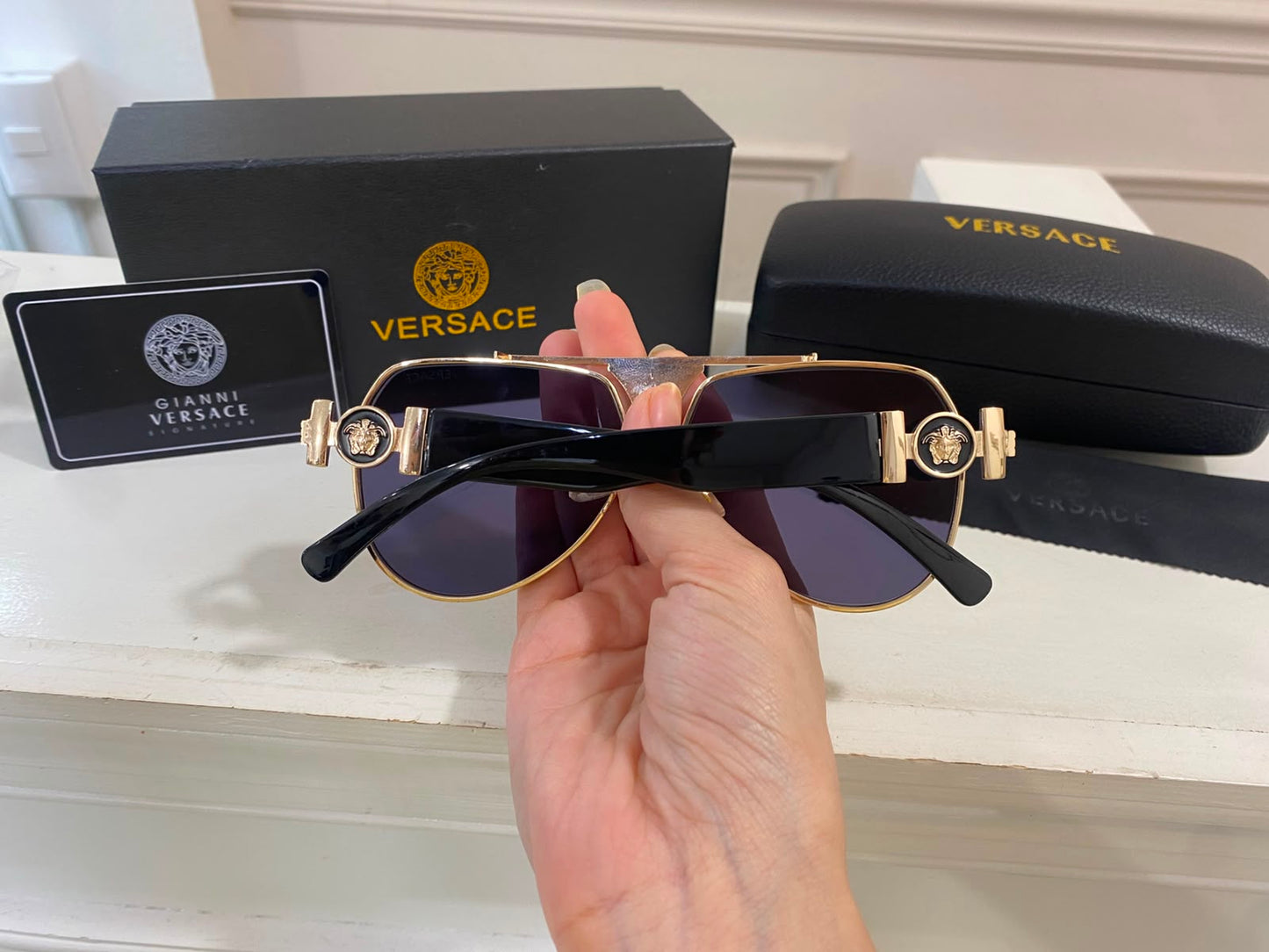 Lentes Versace – Aviator gold