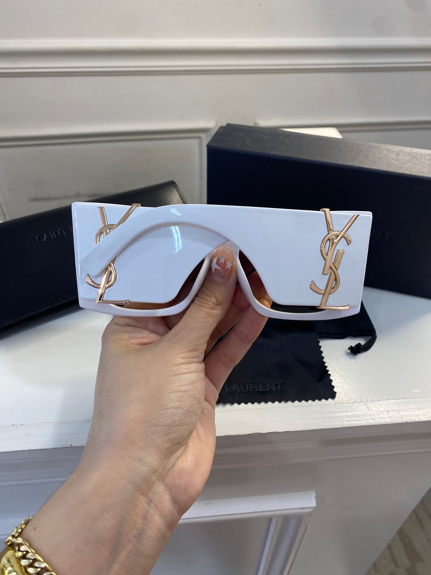 Lentes YSL - Modelo Blanco