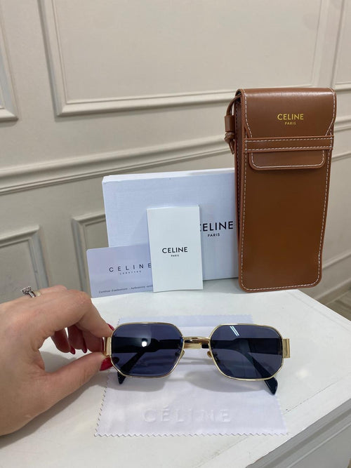 Lentes Celine – Dorado negro rectangular