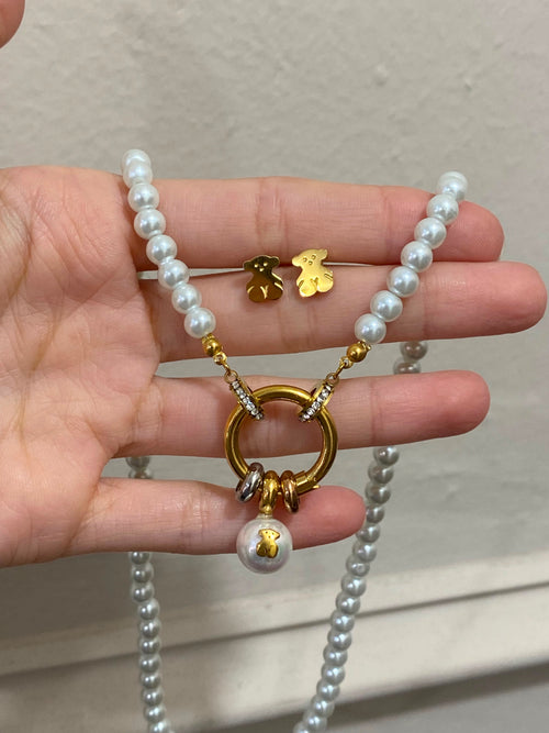 Set Tous 2 piezas perlas