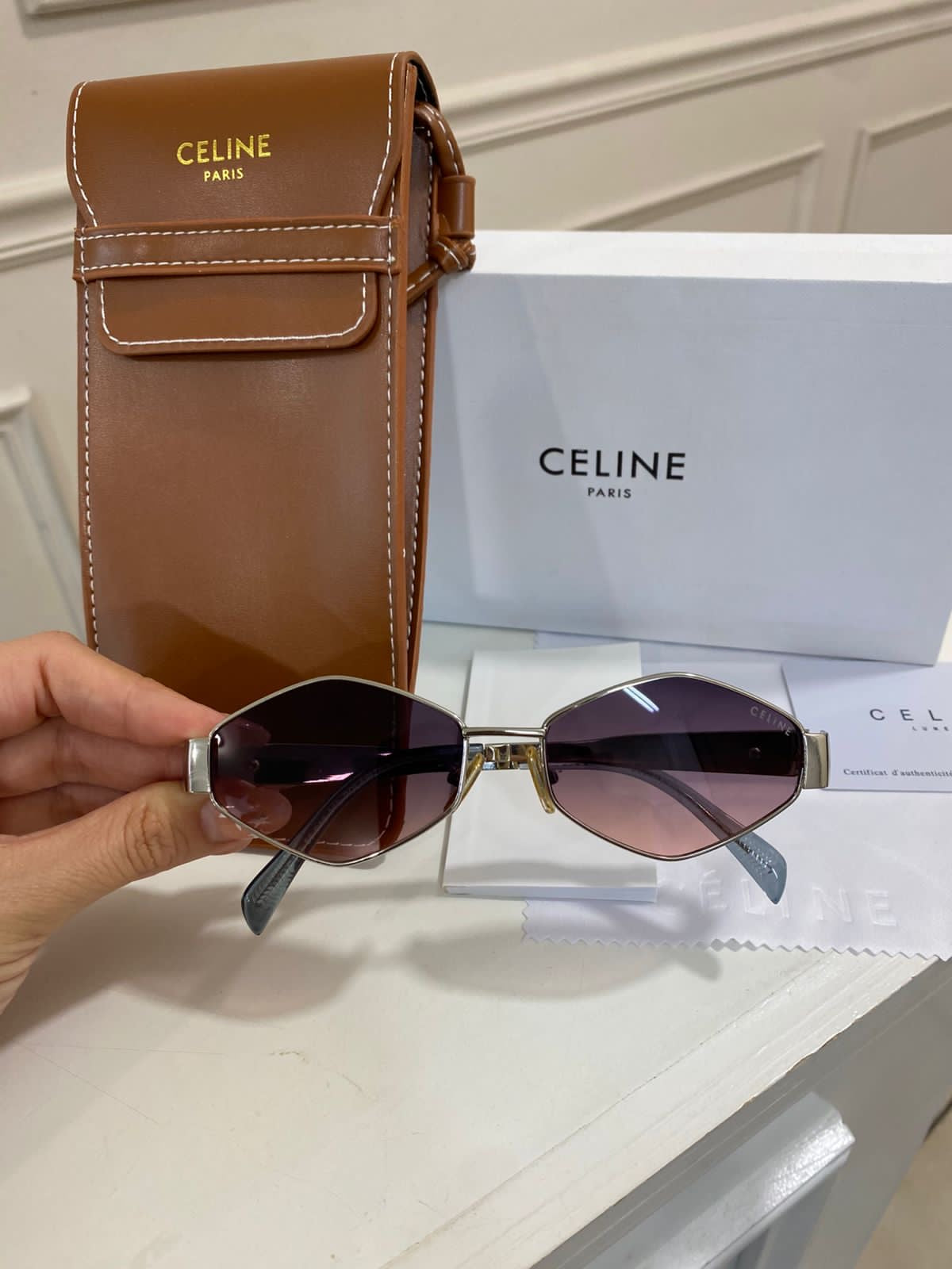 Lentes Celine – Rombo Bicolor Plata