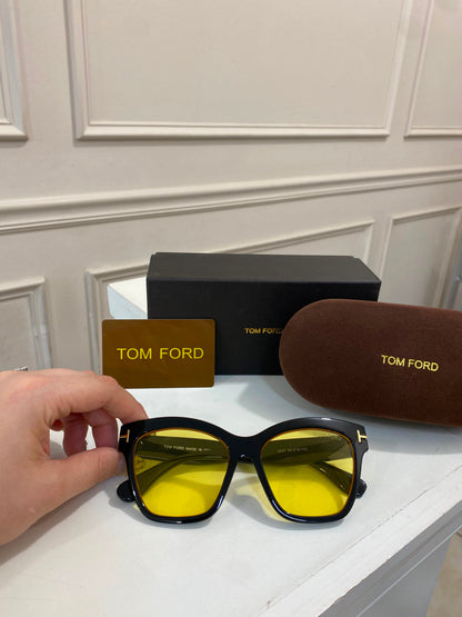 Lentes Tom Ford – Negro amarillo estilo clásico