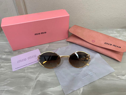 Lentes Miu Miu - Miu Miu Golden Coffe