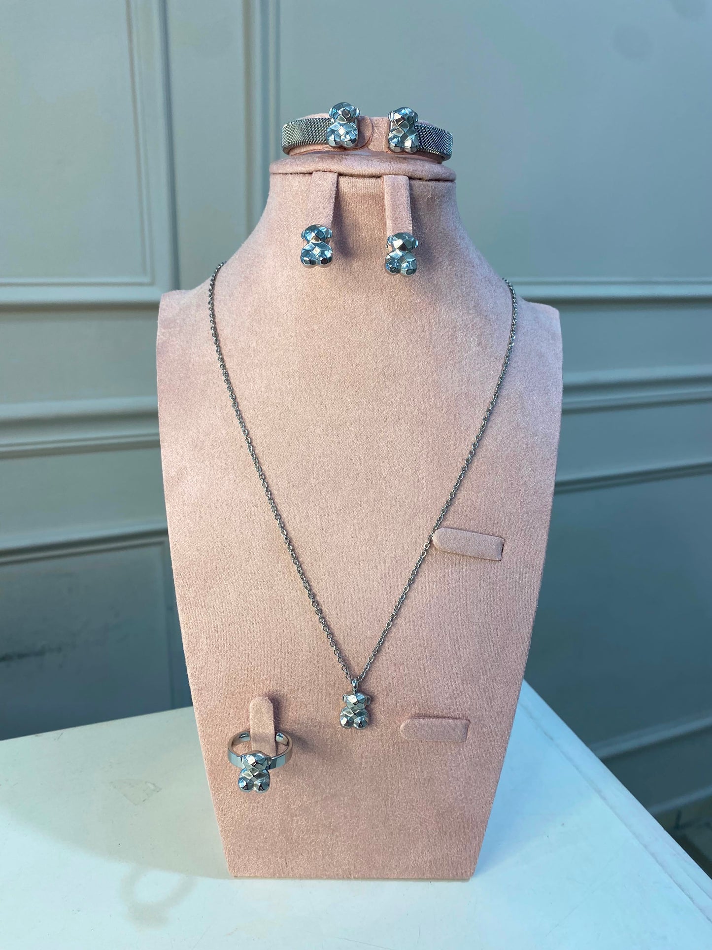 Set Tous plata 4 piezas