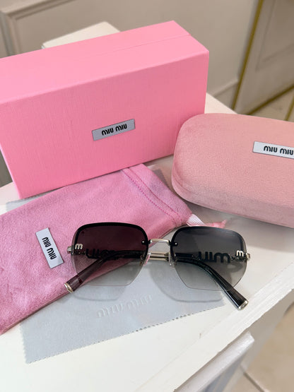 Lentes Miu Miu - Letras Plata
