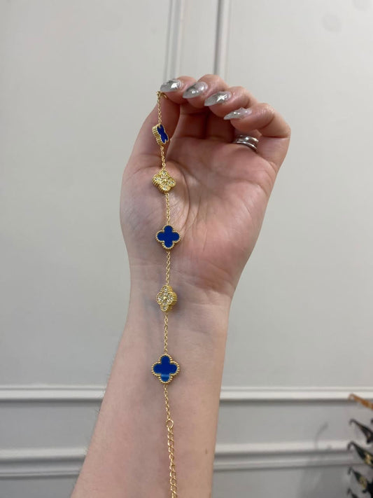 Pulsera vanclef azul piedras