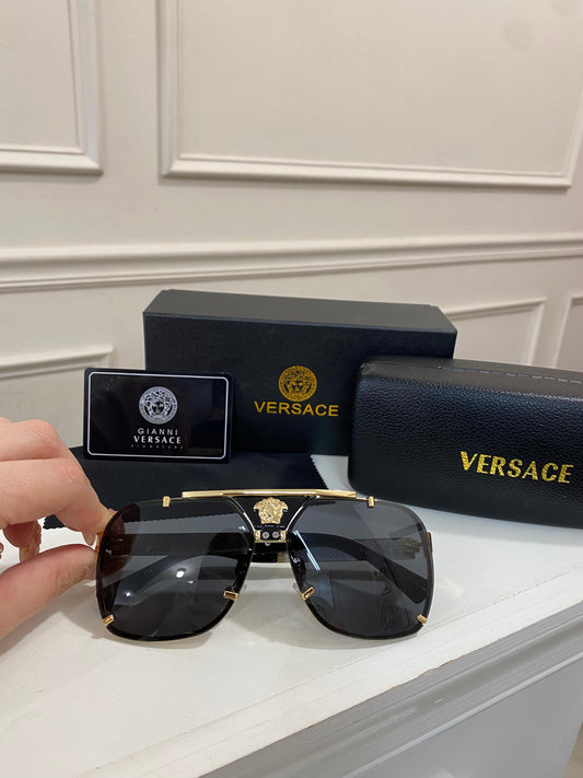 Lentes Versace – Negro oro grueso