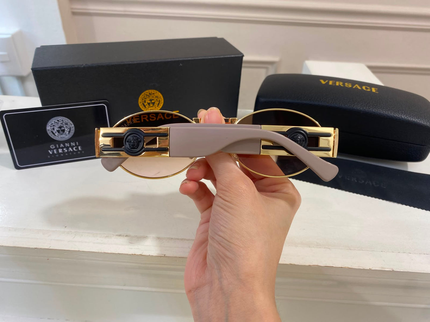 Lentes Versace – óvalo miel