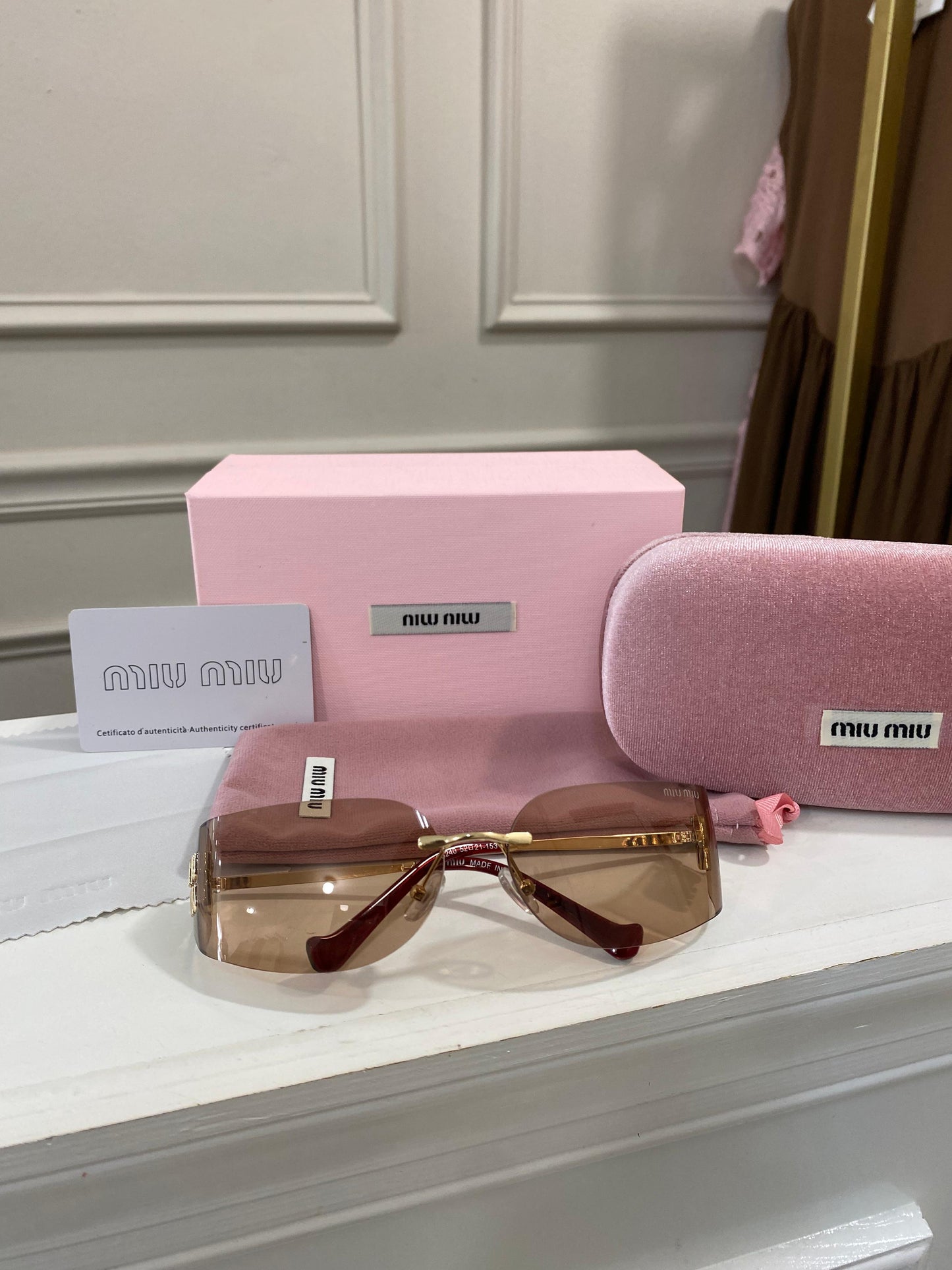 Lentes Miu Miu – curvo Nude