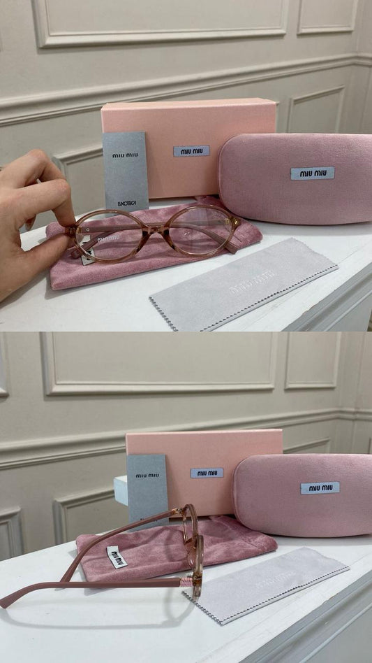 Lentes Miu Miu – Modelo Ovalado óptico Rosa
