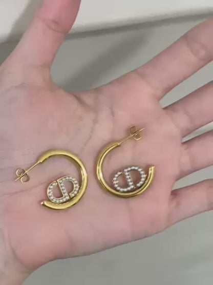 Arete arracada Dior perla