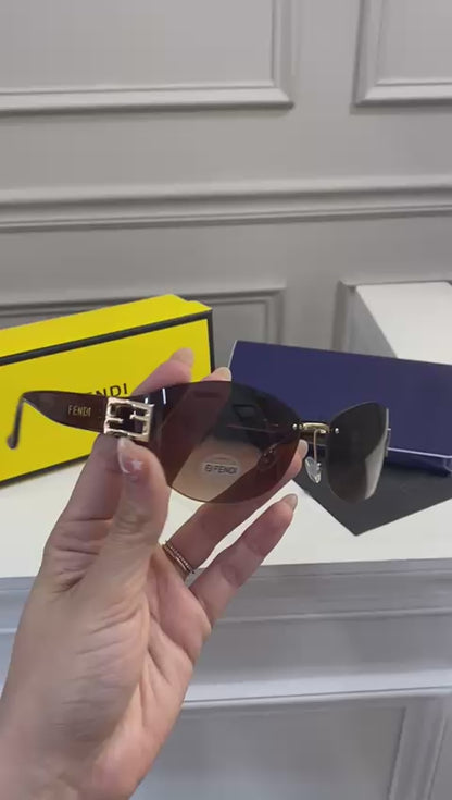 Lentes FENDI - Modelo curvo café