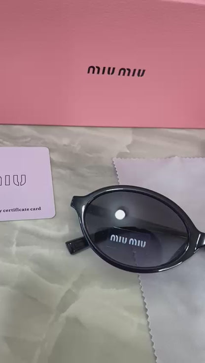 Lentes Miu Miu - Miu Miu Redondo pasta Gris