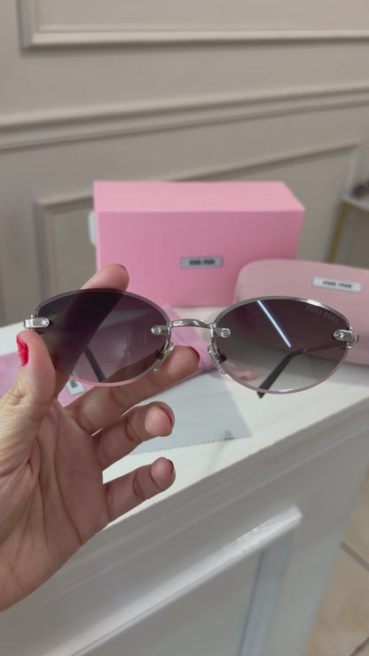 Lentes Miu Miu - MU A54S 5AK04O negro plata